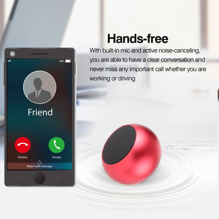 Mini Metal Wireless Bluetooth Speaker,  Hands-free, LED Indicator