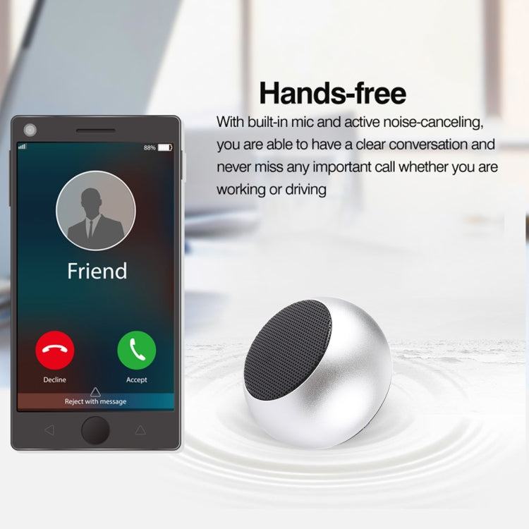 Mini Metal Wireless Bluetooth Speaker,  Hands-free, LED Indicator