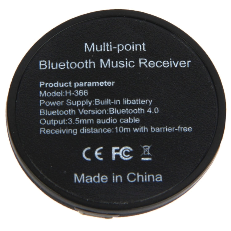 H366 Bluetooth 4.0 Music Audio Receiver Adapter with Hands Free Function For iPhone, Samsung, HTC, Sony, Google, Huawei, Xiaomi and other Smartphones