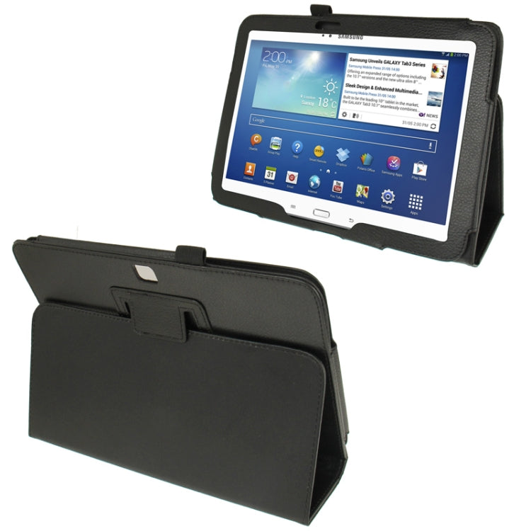 Litchi Texture Leather Case with Holder for Galaxy Tab 3 (10.1) / GT-P5200