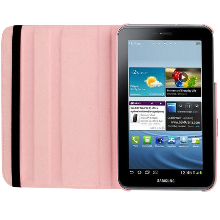 360 Degree Rotation Litchi Texture Leather Case with Holder for Galaxy Tab 3 (8.0) / T3110 / T3100 / T315