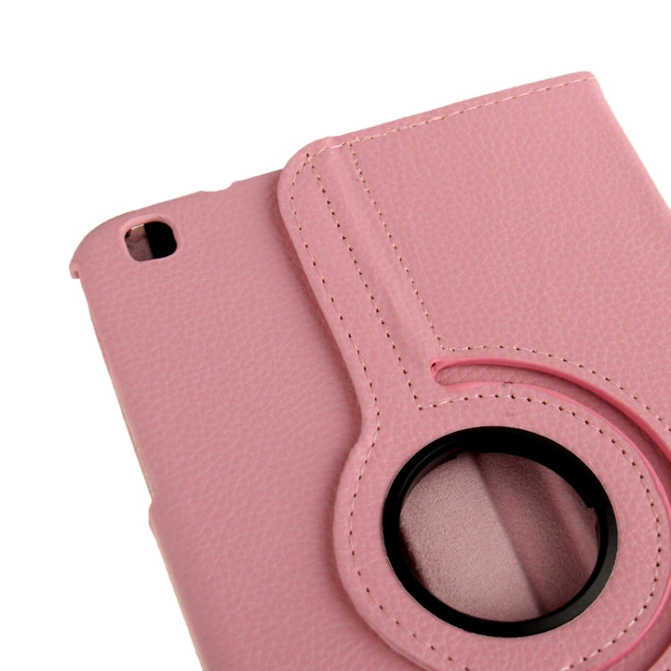 360 Degree Rotation Litchi Texture Leather Case with Holder for Galaxy Tab 3 (8.0) / T3110 / T3100 / T315