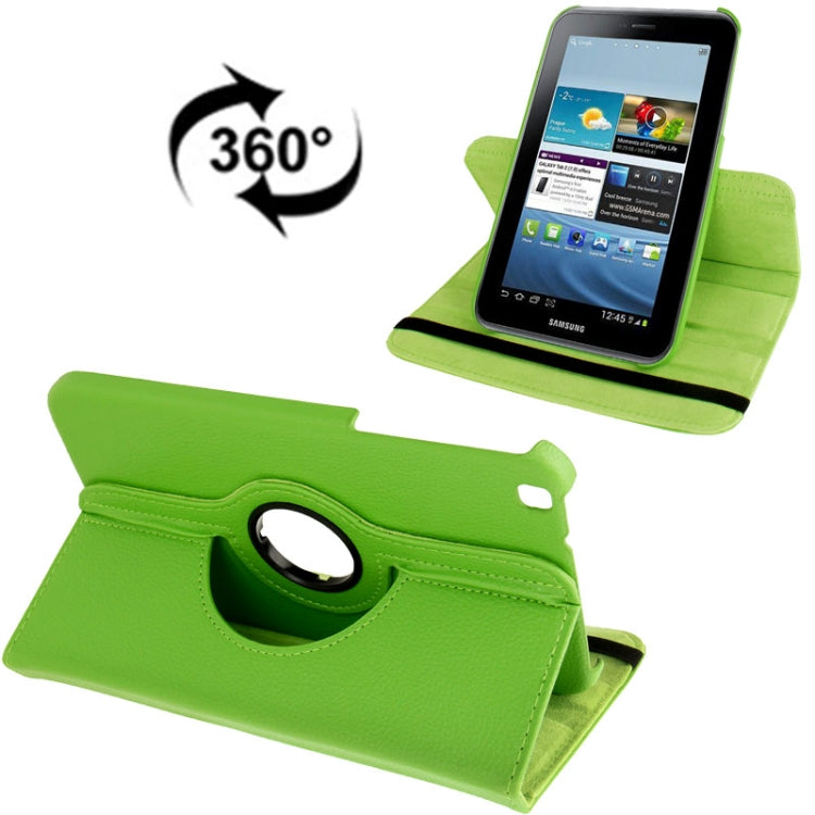 360 Degree Rotation Litchi Texture Leather Case with Holder for Galaxy Tab 3 (8.0) / T3110 / T3100 / T315