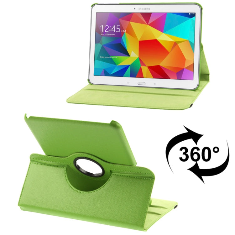 Étui en cuir texturé Litchi rotatif à 360 degrés avec support de visualisation à deux angles pour Samsung Galaxy Tab 4 10.1 / SM-T530 / T531 / T535
