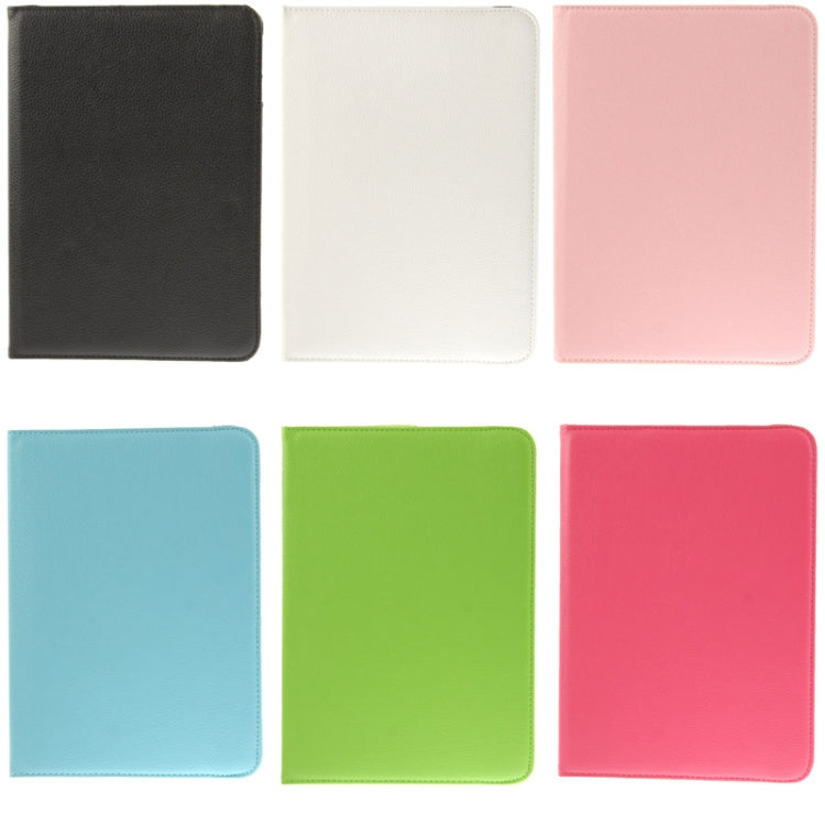 Étui en cuir texturé Litchi rotatif à 360 degrés avec support de visualisation à deux angles pour Samsung Galaxy Tab 4 10.1 / SM-T530 / T531 / T535