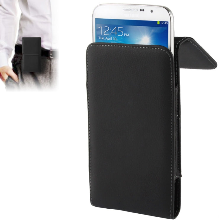 Litchi Texture Vertical Insertion Leather Case with Belt Clip for Galaxy Mega 6.3 / i9200