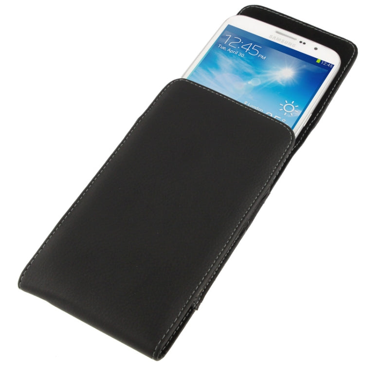 Litchi Texture Vertical Insertion Leather Case with Belt Clip for Galaxy Mega 6.3 / i9200