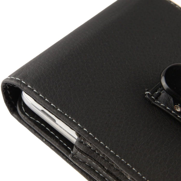 Litchi Texture Vertical Insertion Leather Case with Belt Clip for Galaxy Mega 6.3 / i9200
