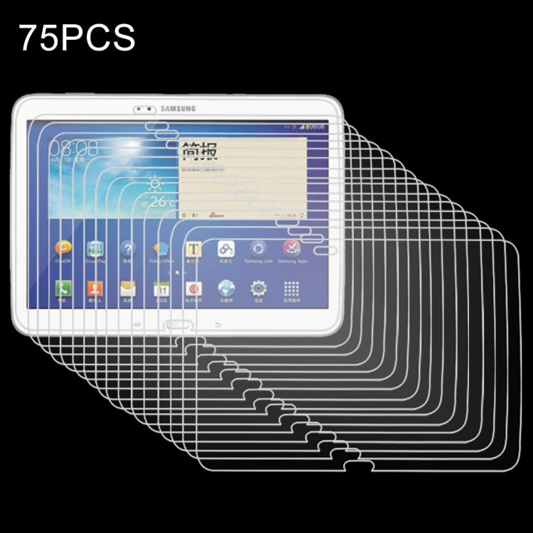 75 PCS 0.4mm 9H+ Surface Hardness 2.5D Explosion-proof Tempered Glass Film for Galaxy Tab 3 10.1 / P5200, For P5200