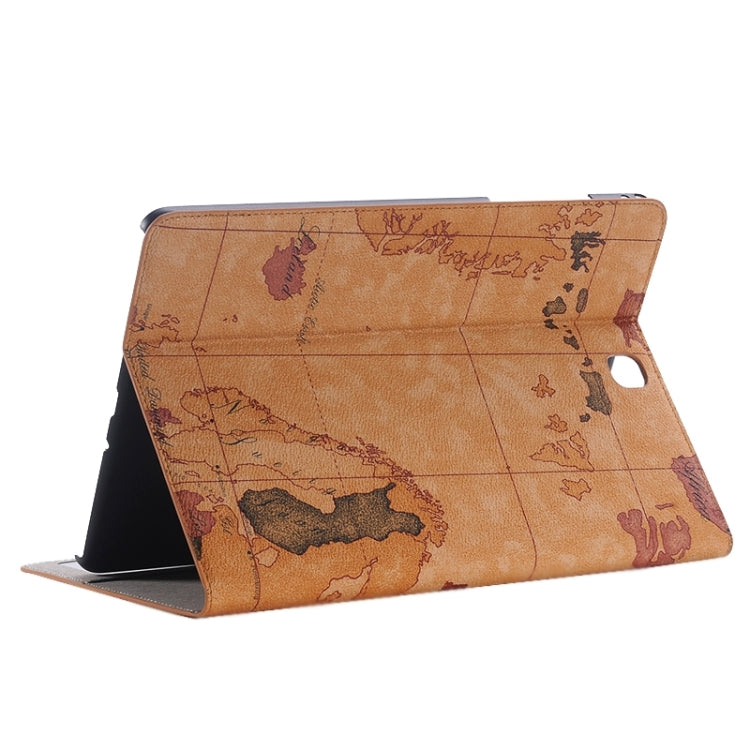 Map Pattern Leather Case with Holder & Card slots & Wallet for Galaxy Tab A 9.7 4G LTE / T555, Random Pattern Delivery, S-SCS-3633A, S-SCS-3633B, S-SCS-3633C