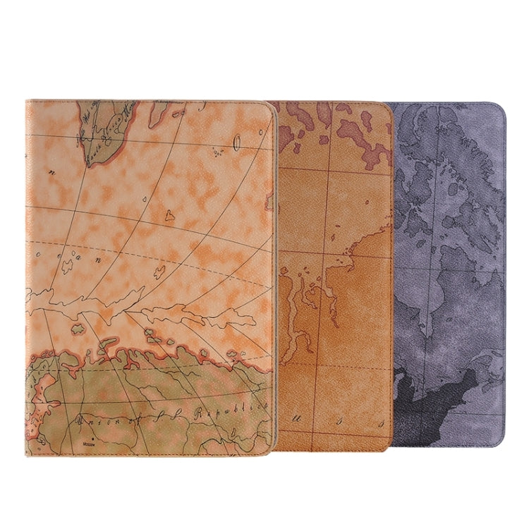 Étui en cuir à motif de carte avec support, emplacements pour cartes et portefeuille pour Galaxy Tab A 9.7 4G LTE / T555, motif aléatoire, S-SCS-3633A, S-SCS-3633B, S-SCS-3633C