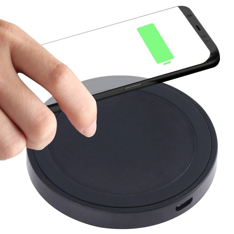 Universal QI Standard Round Wireless Charging Pad (White + Red), Black + Blue, Black + Red, White, Black + White, Black + Orange, White + Black, Grey+Black, White + Red