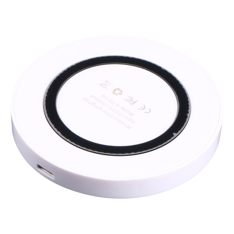 Universal QI Standard Round Wireless Charging Pad (White + Red), White + Black, White, Black + White, Grey+Black, White + Red