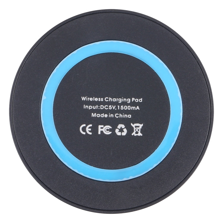 Universal QI Standard Round Wireless Charging Pad (White + Red), Black + Blue, Black + Red, White, Black + White, Black + Orange, White + Black, Grey+Black, White + Red