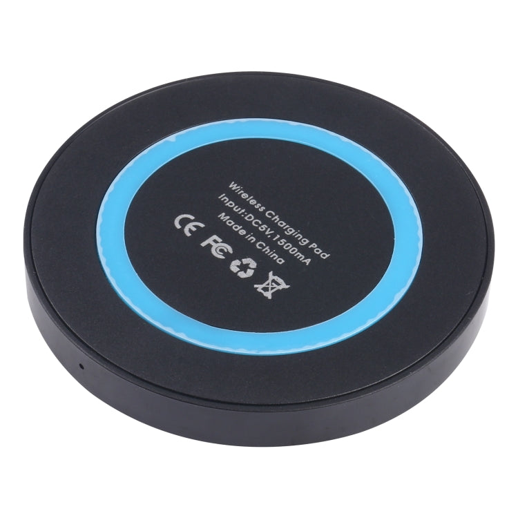 Universal QI Standard Round Wireless Charging Pad (White + Red), Black + Blue, Black + Red, White, Black + White, Black + Orange, White + Black, Grey+Black, White + Red