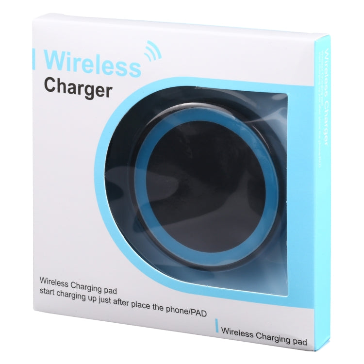 Universal QI Standard Round Wireless Charging Pad (White + Red), Black + Blue, Black + Red, White, Black + White, Black + Orange, White + Black, Grey+Black, White + Red