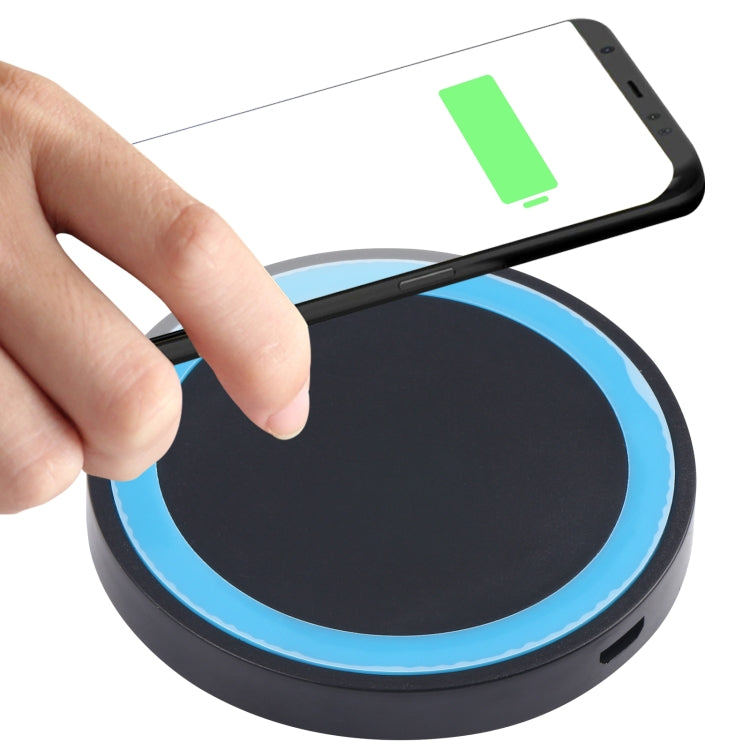 Universal QI Standard Round Wireless Charging Pad (White + Red), Black + Blue, Black + Red, White, Black + White, Black + Orange, White + Black, Grey+Black, White + Red