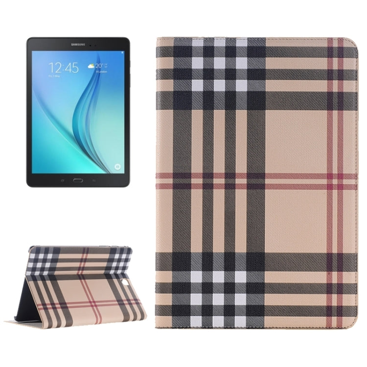 Plaid Pattern Leather Case with Holder & Card slots & Wallet for Galaxy Tab A 9.7 4G LTE / T555, S-SCS-3938A, S-SCS-3938B, S-SCS-3938C