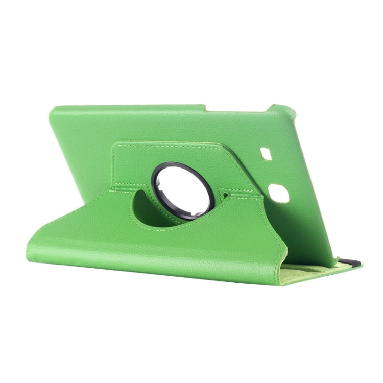Litchi Texture 360 Degree Rotation Leather Case with Multi-functional Holder for Galaxy Tab E 9.6