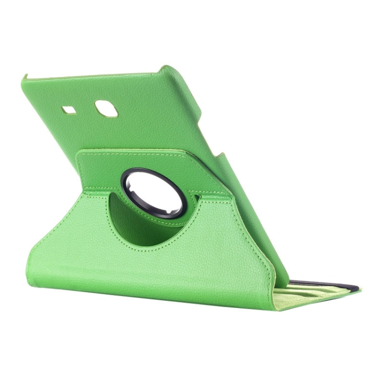Litchi Texture 360 Degree Rotation Leather Case with Multi-functional Holder for Galaxy Tab E 9.6