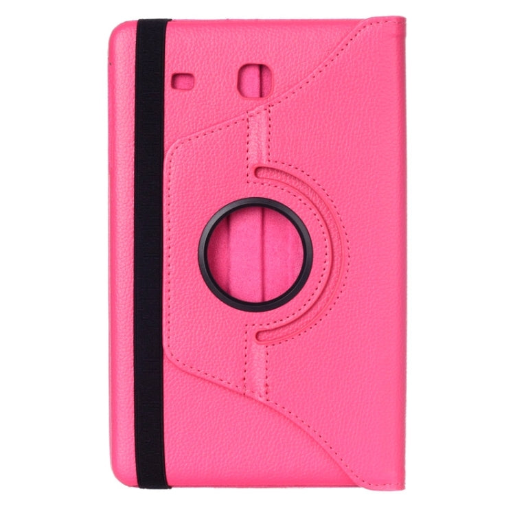 Litchi Texture 360 Degree Rotation Leather Case with Multi-functional Holder for Galaxy Tab E 9.6