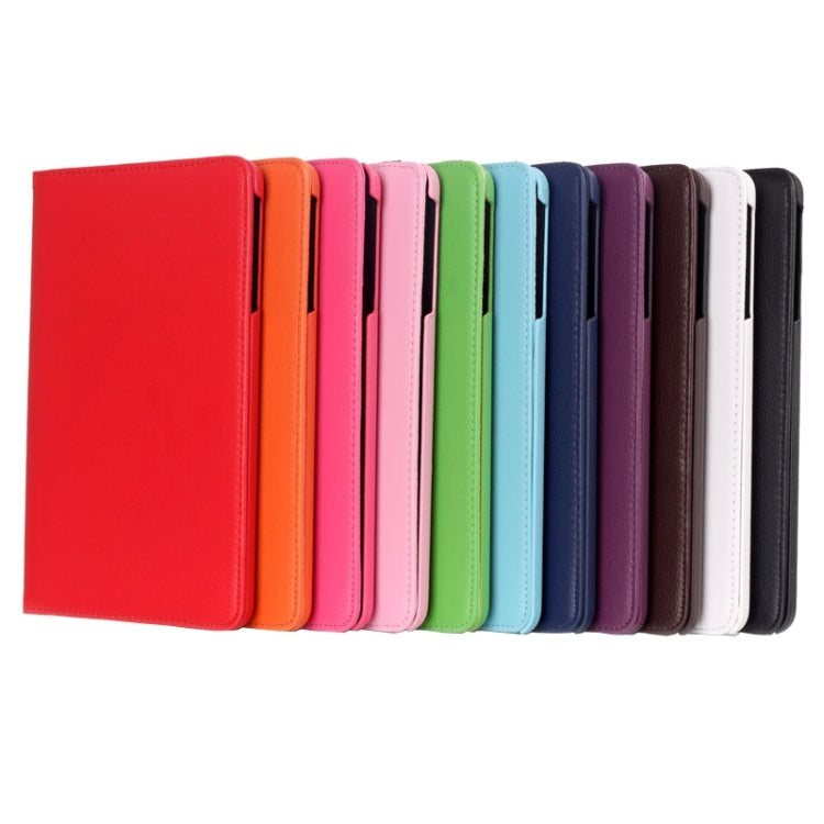 Litchi Texture 360 Degree Rotation Leather Case with Multi-functional Holder for Galaxy Tab E 9.6