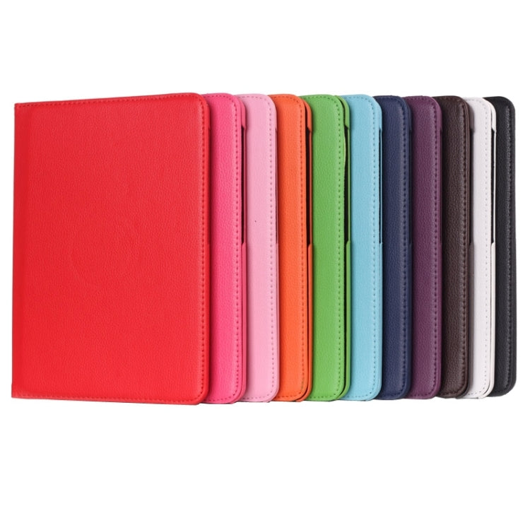 Étui en cuir à texture litchi, rotatif à 360 degrés, avec support multifonctionnel pour Galaxy Tab S2 9.7