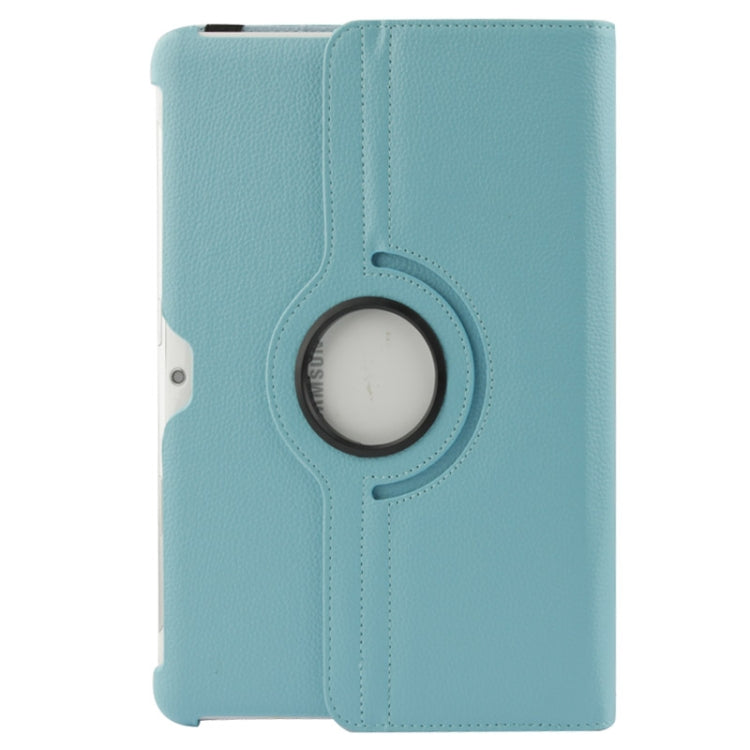 Étui rotatif à 360 degrés en cuir texturé Litchi avec support pour Galaxy Tab 2 (10.1) / P5100