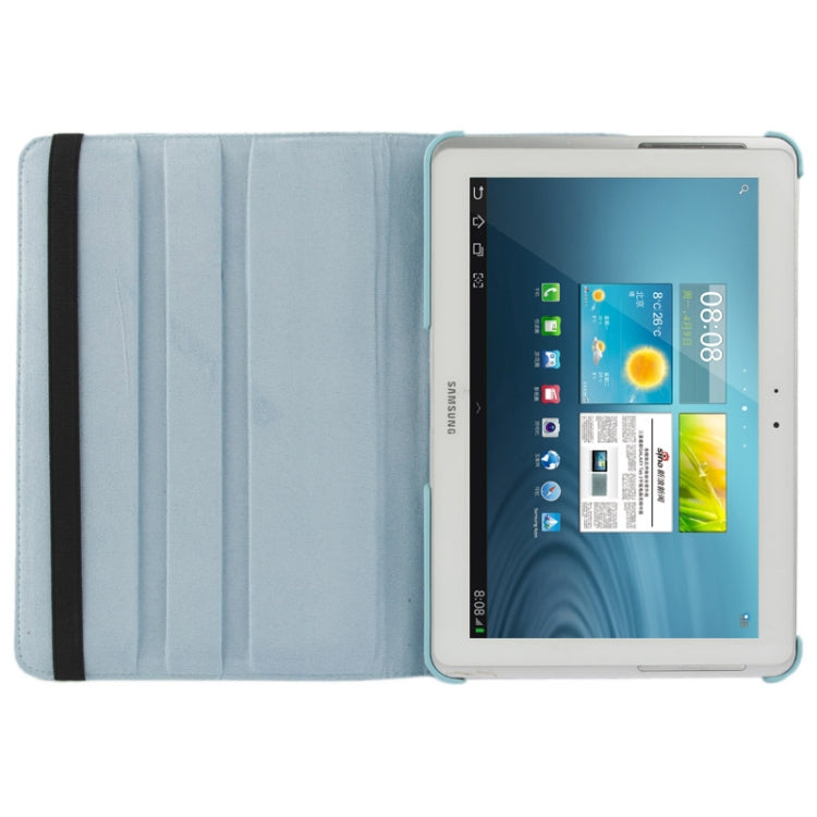 Étui rotatif à 360 degrés en cuir texturé Litchi avec support pour Galaxy Tab 2 (10.1) / P5100