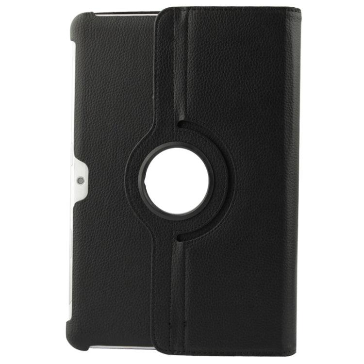 360 Degree Rotatable Litchi Texture Leather Case with Holder for Galaxy Tab 2 (10.1) / P5100