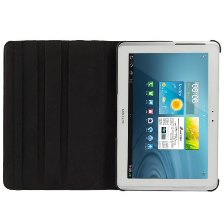 360 Degree Rotatable Litchi Texture Leather Case with Holder for Galaxy Tab 2 (10.1) / P5100