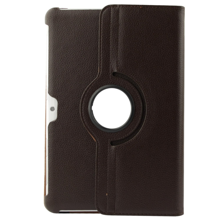360 Degree Rotatable Litchi Texture Leather Case with Holder for Galaxy Tab 2 (10.1) / P5100