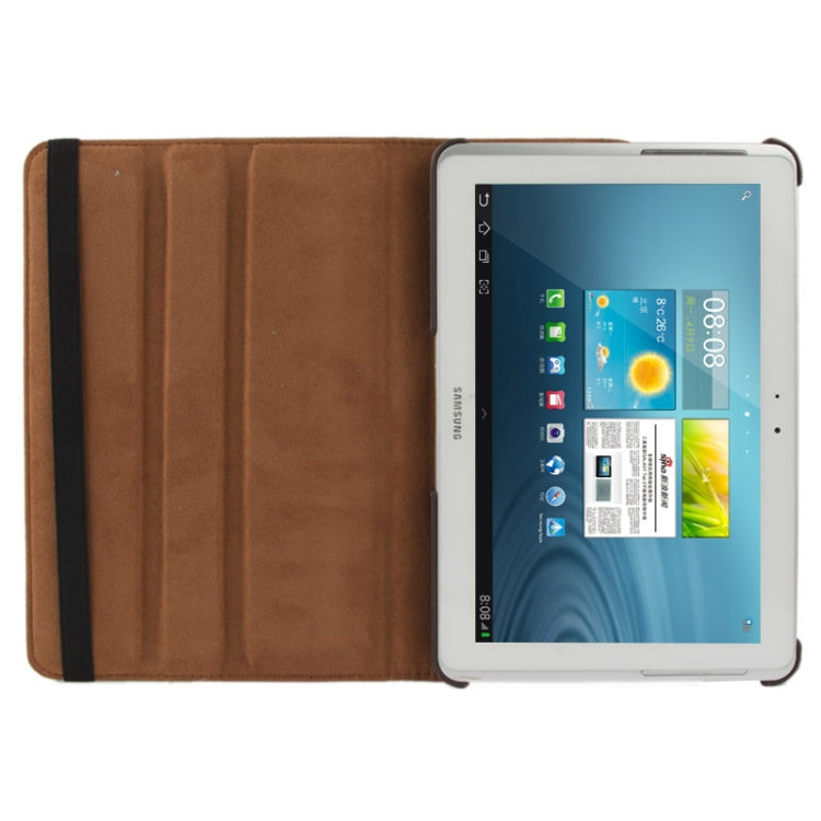 360 Degree Rotatable Litchi Texture Leather Case with Holder for Galaxy Tab 2 (10.1) / P5100