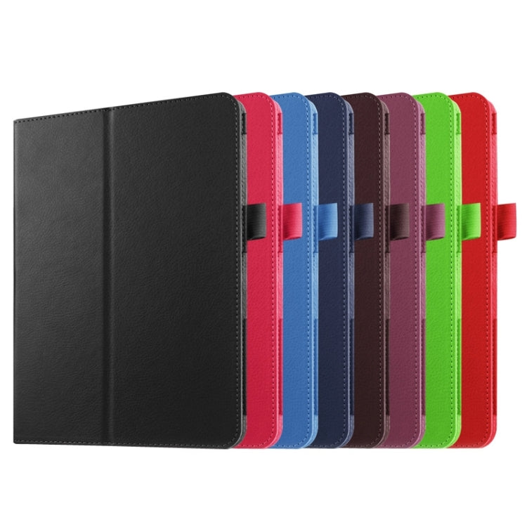 Litchi Texture Horizontal Flip Solid Color Smart Leather Case with Two-folding Holder & Sleep / Wake-up Function for Galaxy Tab S2 8.0 / T715