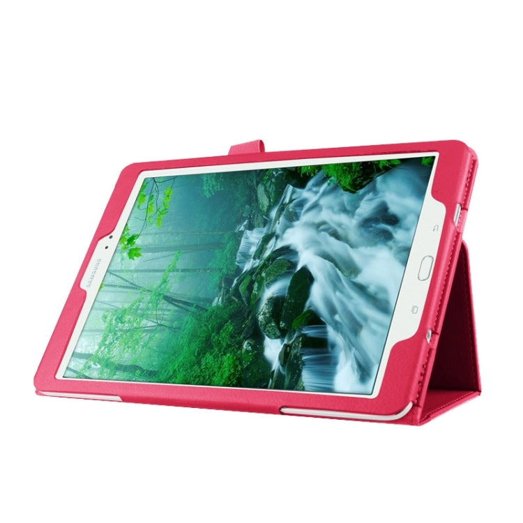Litchi Texture Horizontal Flip Solid Color Smart Leather Case with Two-folding Holder & Sleep / Wake-up Function for Galaxy Tab S2 9.7 / T815