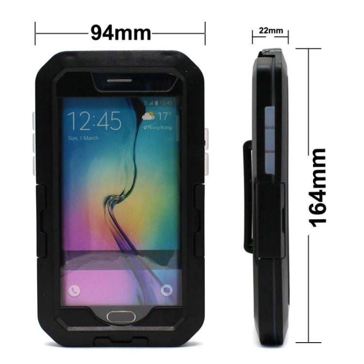 For Galaxy S6 edge / G925 IPX4 Waterproof Shock Protection Tough Case with Bicycle Handlebar Holder , For Galaxy S6 edge