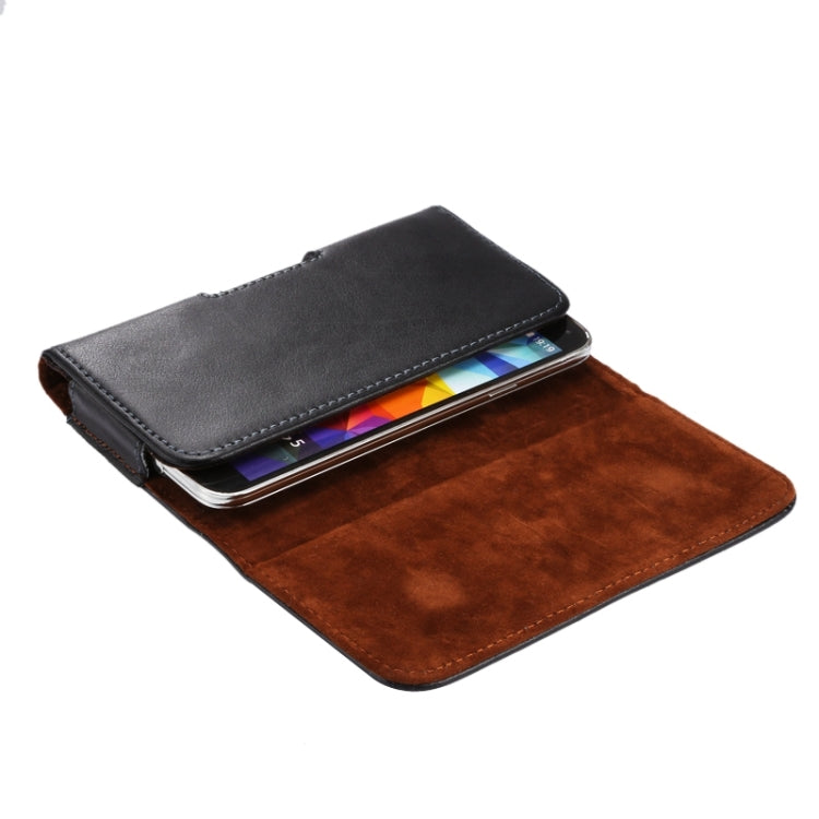 Crazy Horse Texture Universal Horizontal Style Genuine Leather Case / Waist Bag with Back Splint for Galaxy Mega i9208 / i9200 / Mega 2 / i9205