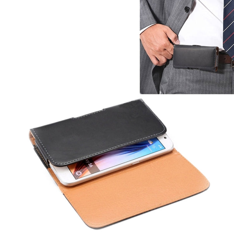 For iPhone X  & Galaxy S6 / G920 Crazy Horse Texture Vertical Flip Leather Case / Waist Bag with Back Splint