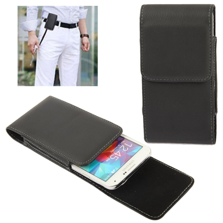Étui en cuir à rabat vertical avec clip ceinture pour Galaxy S5 / G900