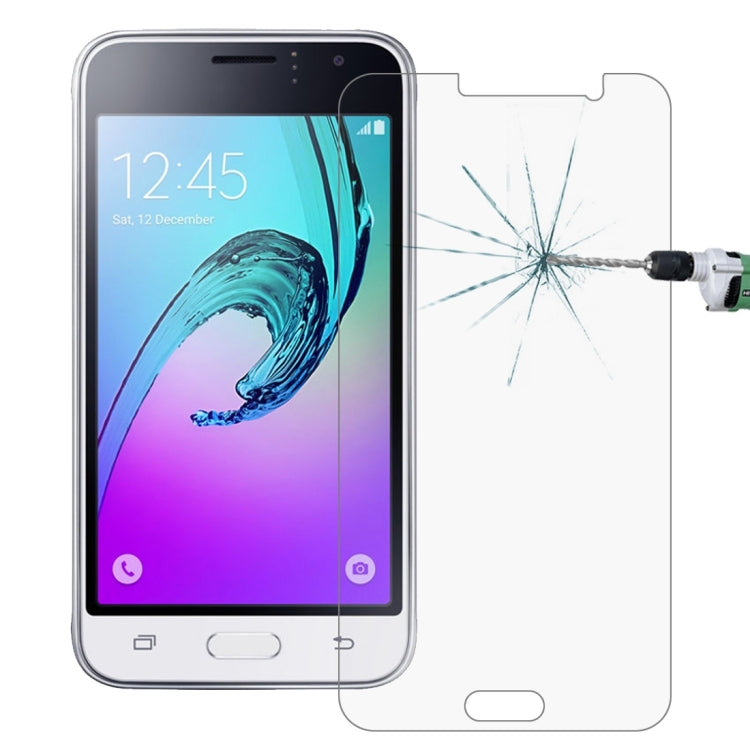 Lot de 10 films de protection d'écran en verre trempé antidéflagrant 2,5D pour Galaxy J1 (2016) / J120, dureté de surface 9H, 0,26 mm