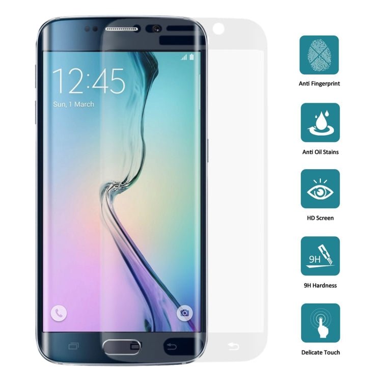 0.3mm 9H Surface Hardness 3D Curved Surface Full Screen Cover Explosion-proof Tempered Glass Film for Galaxy S6 Edge+ / G928