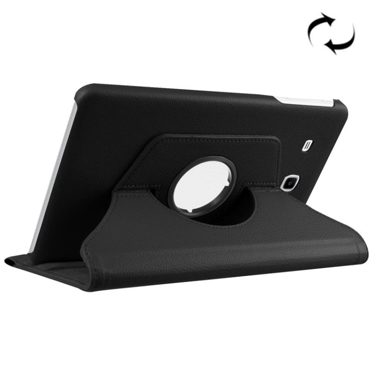 Litchi Texture Horizontal Flip Solid Color Leather Case with 360 Degrees Rotation Holder for Galaxy Tab E 9.6 / T560 / T561