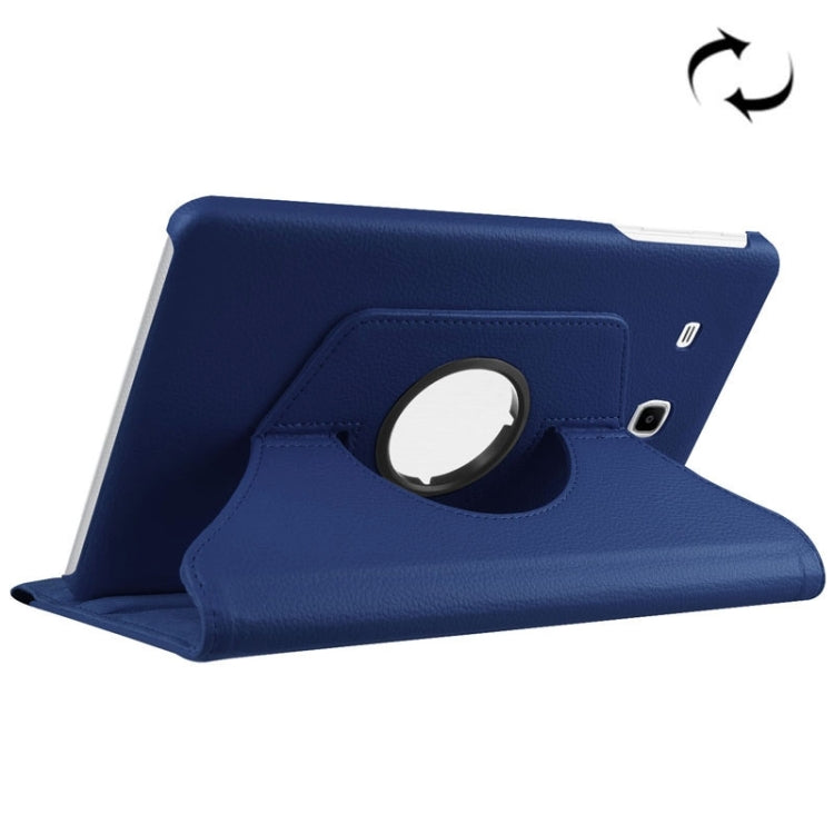 Litchi Texture Horizontal Flip Solid Color Leather Case with 360 Degrees Rotation Holder for Galaxy Tab E 9.6 / T560 / T561