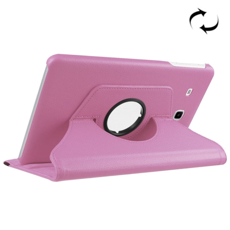 Litchi Texture Horizontal Flip Solid Color Leather Case with 360 Degrees Rotation Holder for Galaxy Tab E 9.6 / T560 / T561