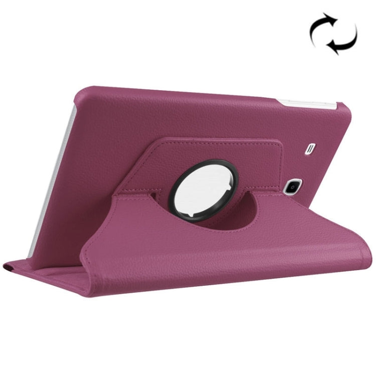 Litchi Texture Horizontal Flip Solid Color Leather Case with 360 Degrees Rotation Holder for Galaxy Tab E 9.6 / T560 / T561