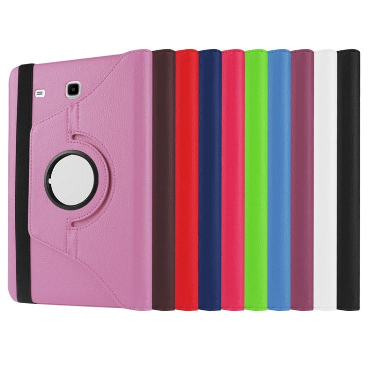 Litchi Texture Horizontal Flip Solid Color Leather Case with 360 Degrees Rotation Holder for Galaxy Tab E 9.6 / T560 / T561