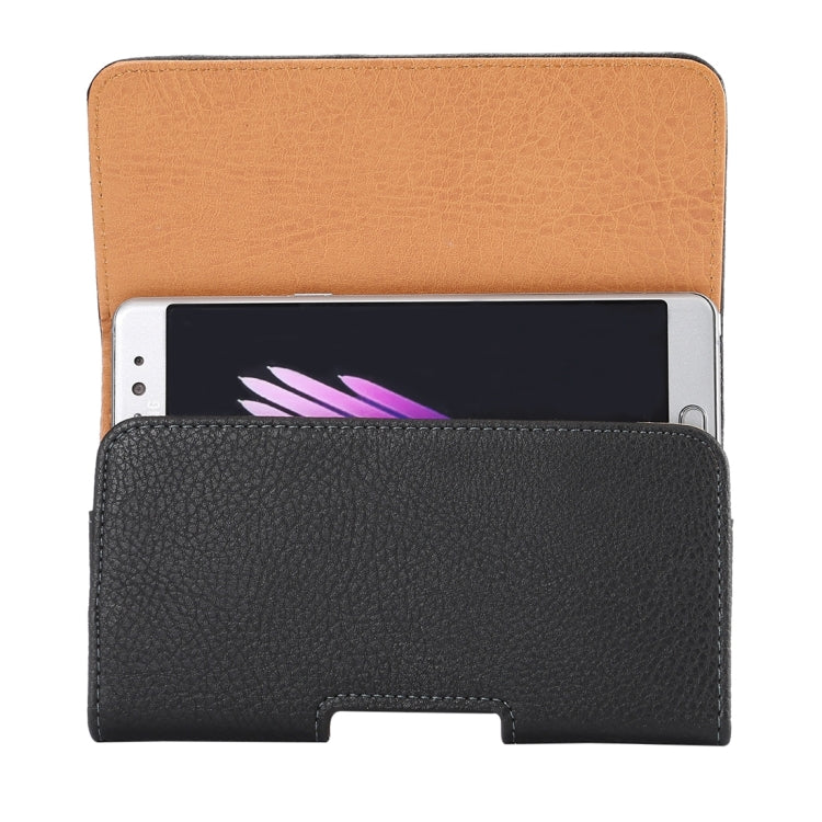 5.7 inch Litchi Texture Vertical Flip Thwartwise Leather Case / Waist Bag for Galaxy S8+ / S9+ / Note 8, iPhone 8 Plus / 7 Plus(Black), For Galaxy Note 5 & Galaxy S7 Plus & Galaxy Note 4 / N910