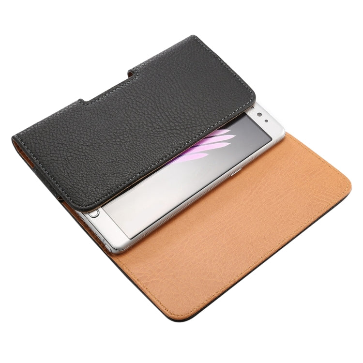 5.7 inch Litchi Texture Vertical Flip Thwartwise Leather Case / Waist Bag for Galaxy S8+ / S9+ / Note 8, iPhone 8 Plus / 7 Plus(Black), For Galaxy Note 5 & Galaxy S7 Plus & Galaxy Note 4 / N910