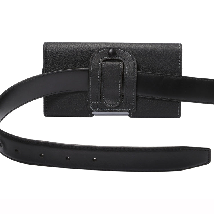 5.7 inch Litchi Texture Vertical Flip Thwartwise Leather Case / Waist Bag for Galaxy S8+ / S9+ / Note 8, iPhone 8 Plus / 7 Plus(Black), For Galaxy Note 5 & Galaxy S7 Plus & Galaxy Note 4 / N910