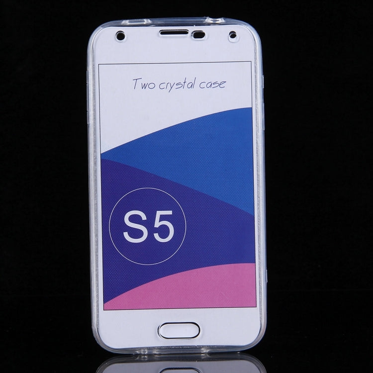 For Galaxy S5 / G900 0.75mm Double-sided Ultra-thin Transparent TPU Protective Case, Galaxy S5 / G900